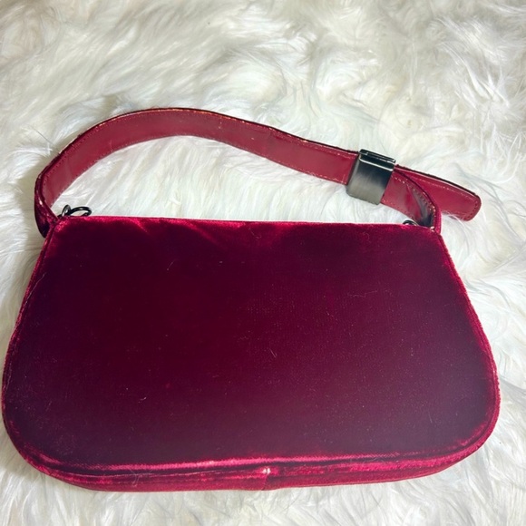 Prada pochette vintage velvet red / raspberry - Picture 15 of 15